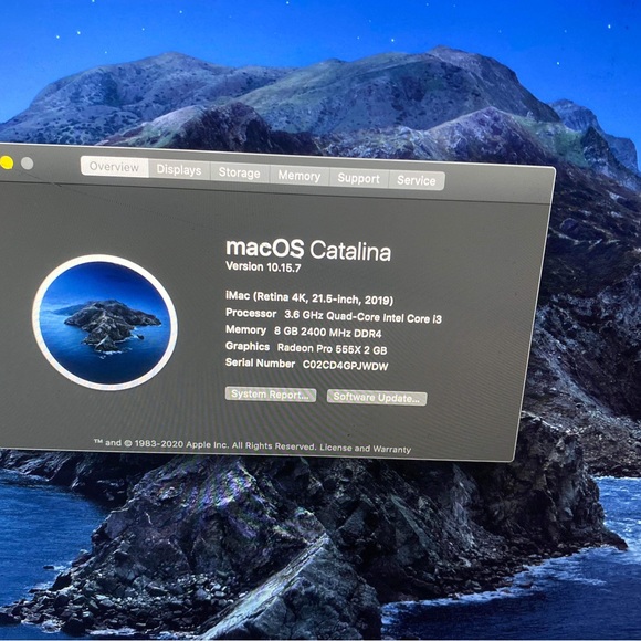 iMac (Retina 4K 21.5-inch 2019) computer desktop
